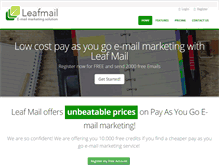Tablet Screenshot of leafmail.com